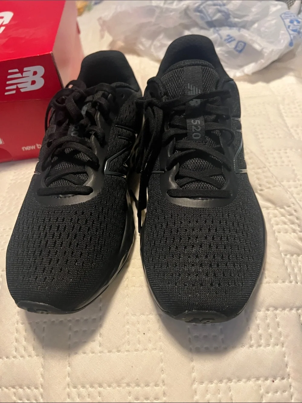 New Balance women All-Black Lightweight Knit Sneakers